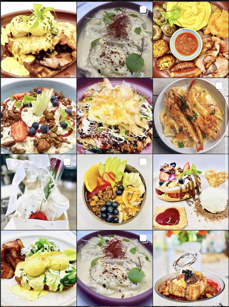 Before — inconsistent Instagram feed