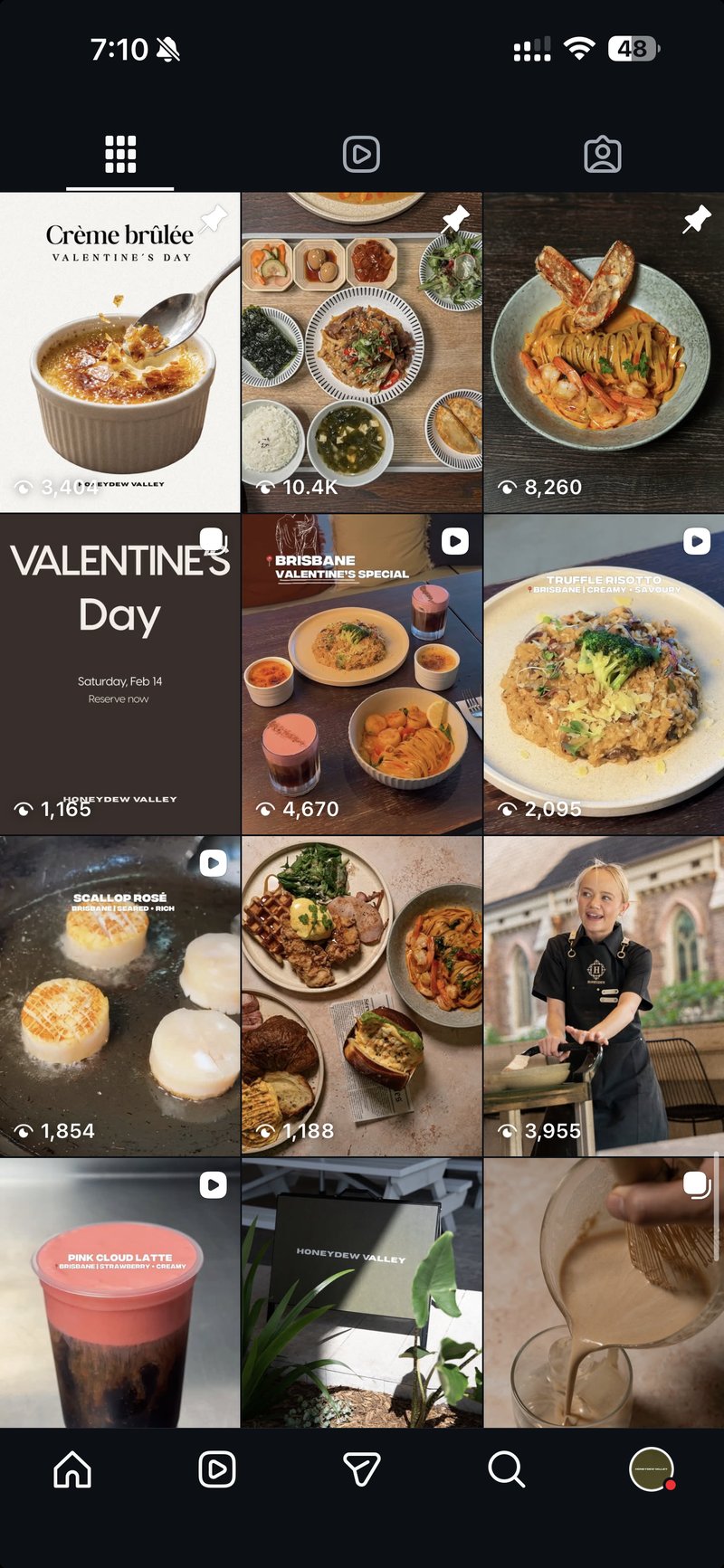 Honeydew Valley Instagram feed with views